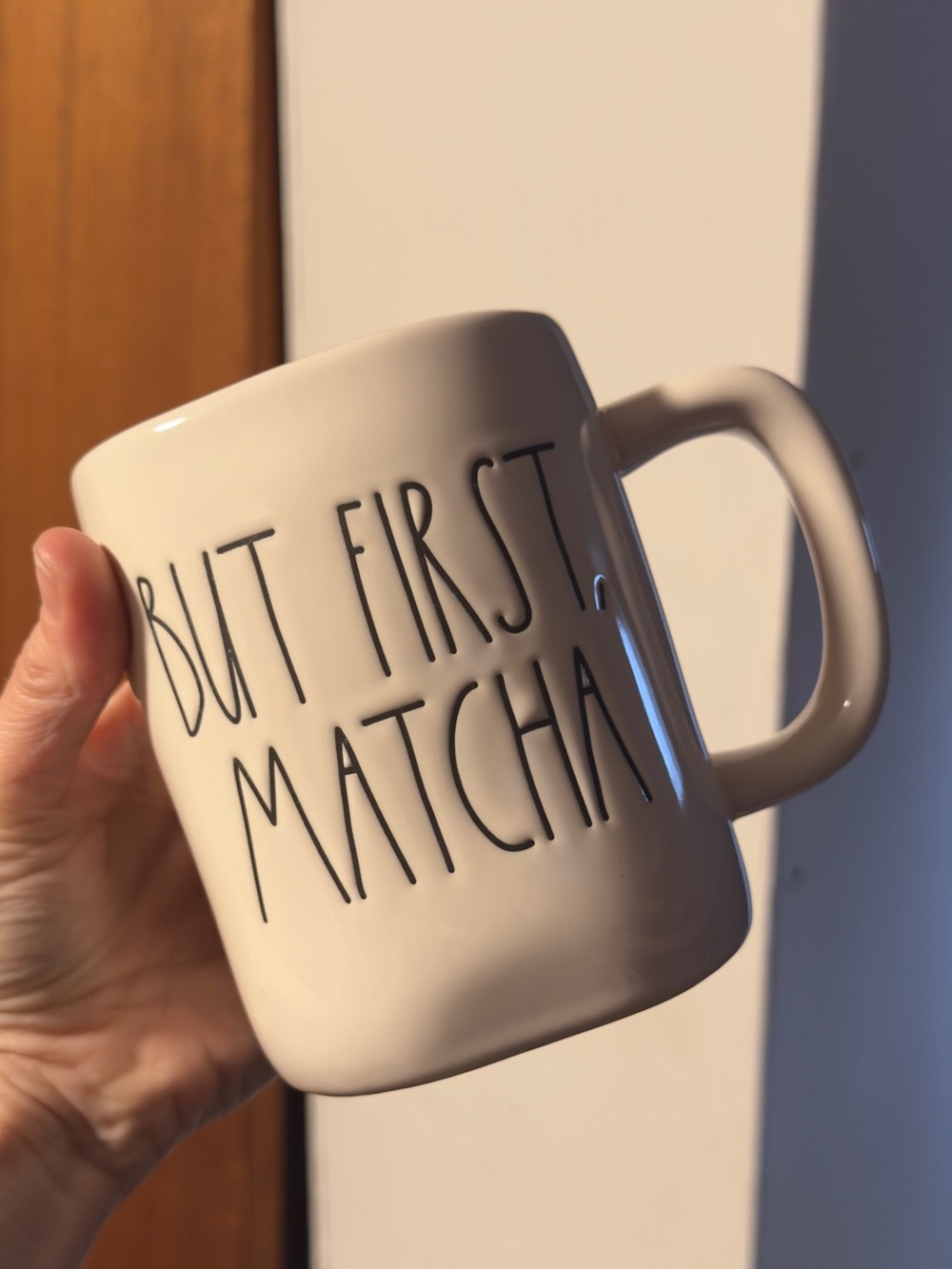 Rae Dunn Cream Mug "But First, Matcha"